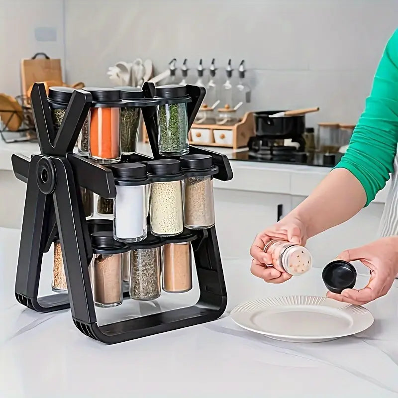 18 Jar Rotatable Spice Rack
