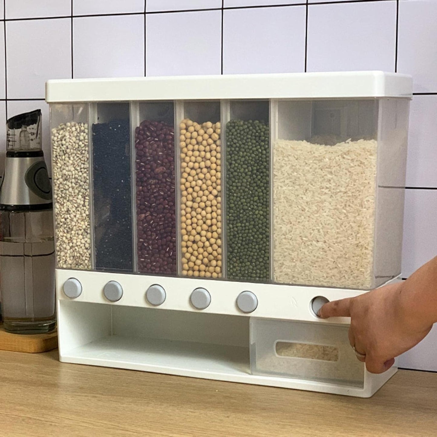 Multi cabinet food storage containers with dispensers