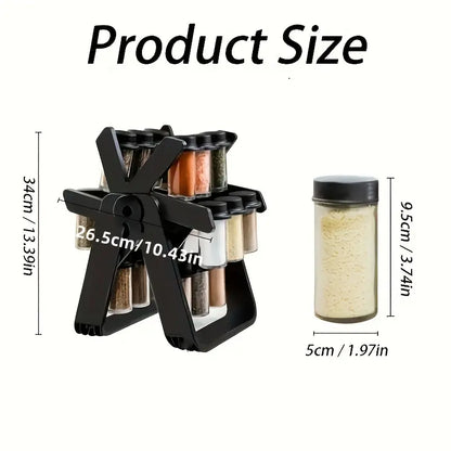 18 Jar Rotatable Spice Rack