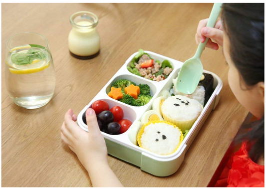 Kitchen Rani 4-Compartment Bento Lunch Box – Leak-Proof Food Container with Spoon