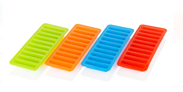 Narrow Ice Cube Tray – Pack of 4 for Water Bottles