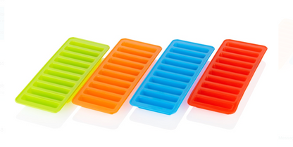 Kitchen Rani Bottle Ice Cube Tray – Pack of 4 Narrow Ice Stick Makers for Water Bottles