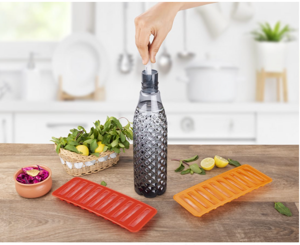 Narrow Ice Cube Tray – Pack of 4 for Water Bottles