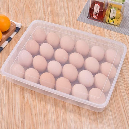 Kitchen Rani 24 Grid Egg Stackable Storage Box Egg Refrigerator Storage Tray