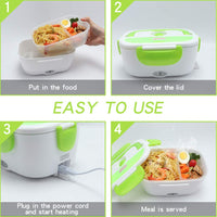 Electric heated lunch box