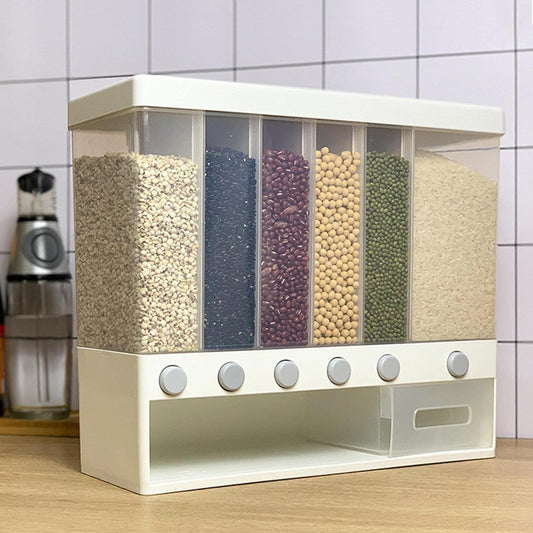 Multi cabinet food storage containers with dispensers
