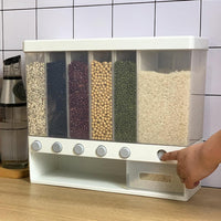 Multi cabinet food storage containers with dispensers