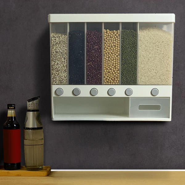 Multi cabinet food storage containers with dispensers