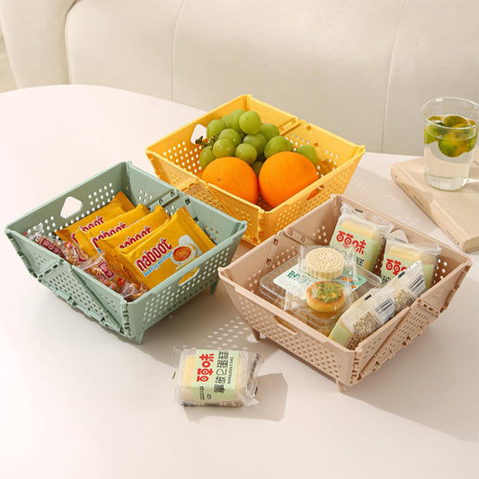 Multifunctional Foldable and Stackable Storage Baskets