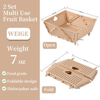 Multifunctional Foldable and Stackable Storage Baskets