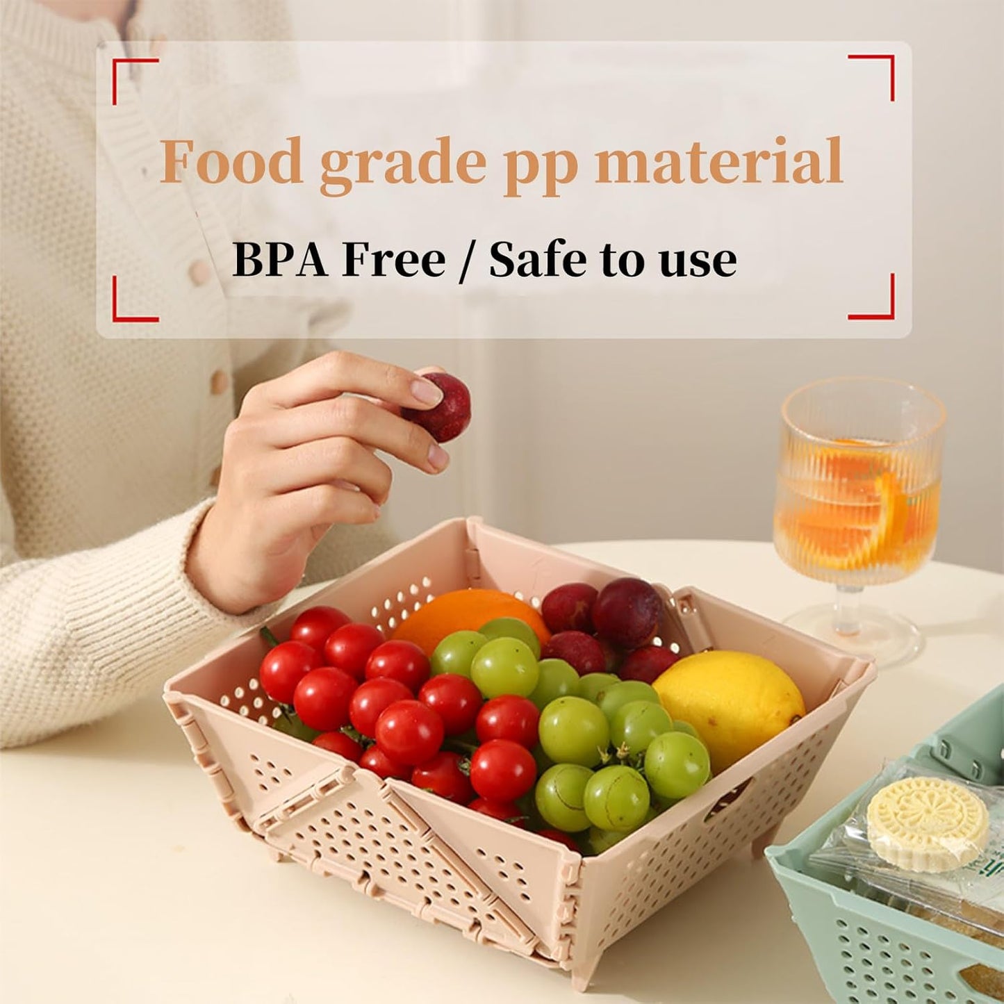 Multifunctional Foldable and Stackable Storage Baskets