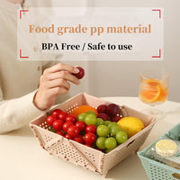 Multifunctional Foldable and Stackable Storage Baskets
