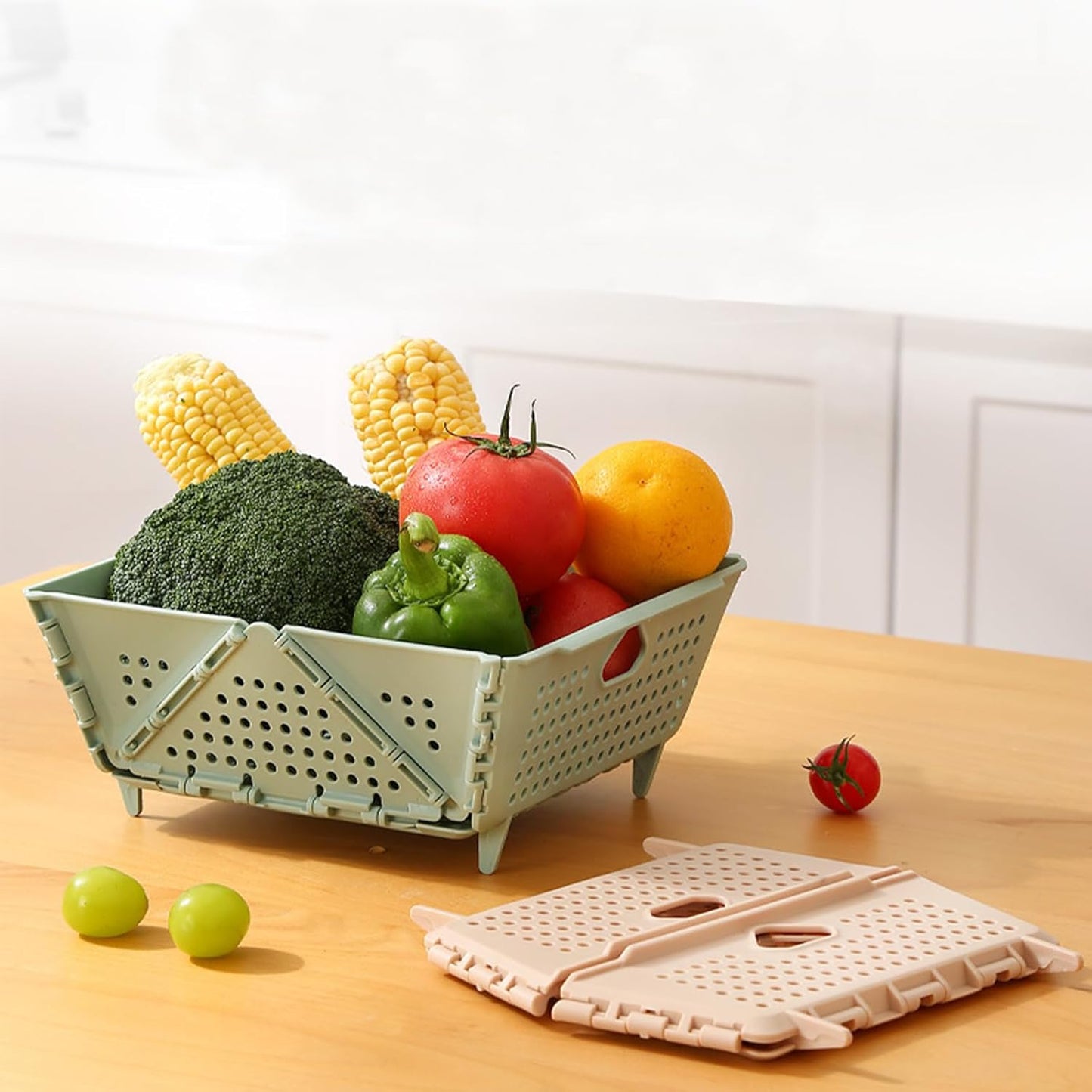 Multifunctional Foldable and Stackable Storage Baskets