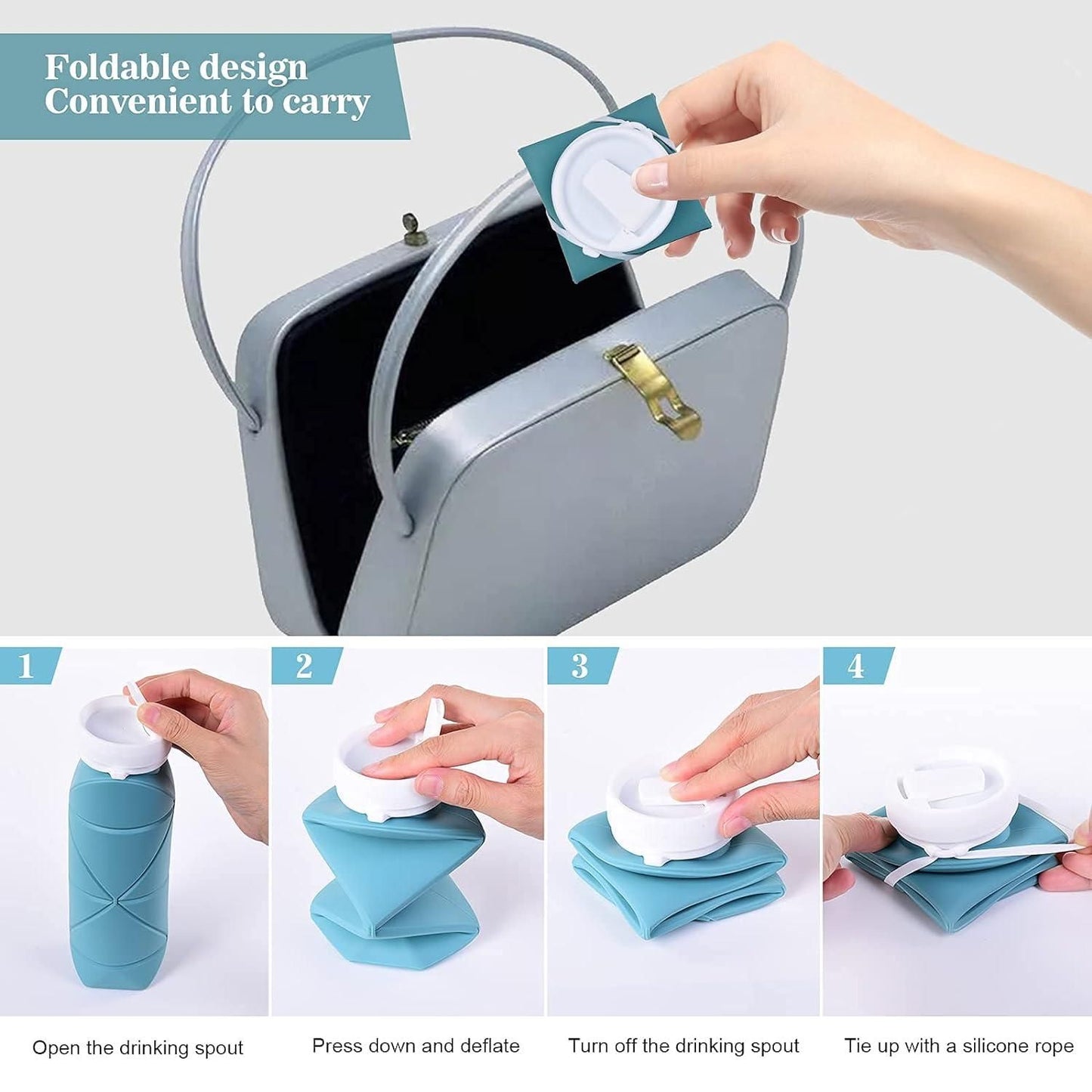 Portable Foldable Silicone Water Bottle